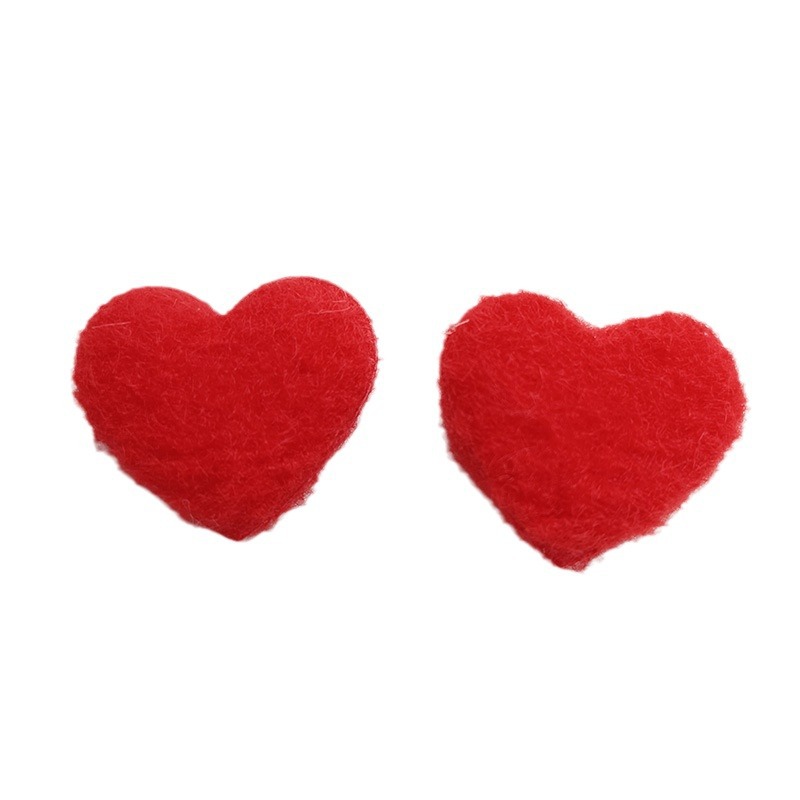 Autumn and Winter new 3.5cm double-sided plush candy color love children's headdress accessories diy clothing bag accessories