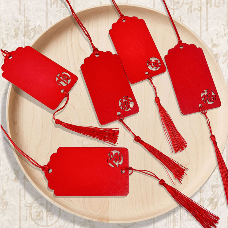 Wholesale handwritten wooden wish card blessing card wish card temple wish card peace card blessing decoration tag