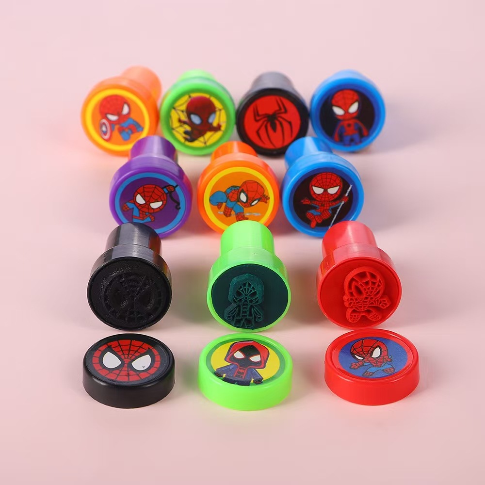 Кросс-бордерные мультяшные печати, набор из 12 картинок, Человек-паук, Микки, Ститч