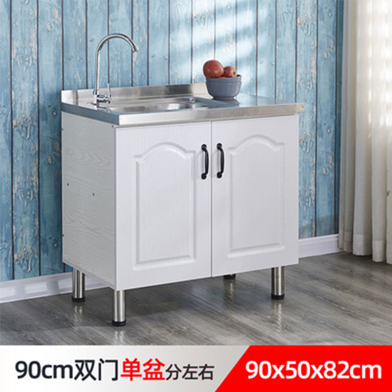 # N5 Simple Stainless Steel Cabinet Kitchen Cabinet Stove Cabinet Integrated Rental Kitchen Cabinet Home Storage Cabinet