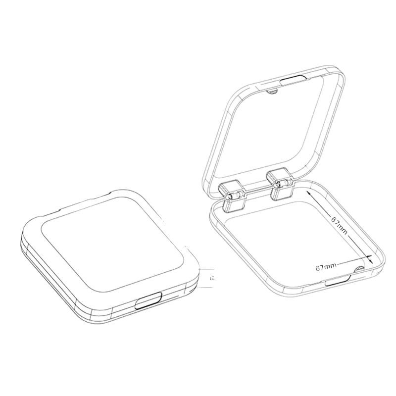 Moe can high-end transparent nail box nail storage box packaging box wear a box hand wear a display box