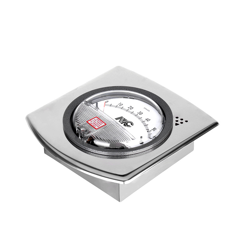 Differential pressure gauge differential pressure gauge installation box negative pressure gauge stainless steel installation panel clean room differential pressure gauge air pressure gauge surface installation