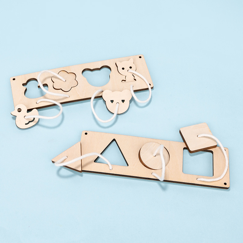 Busy board BUSYBOARD handmade diy wood chip wooden accessories animal wood chip puzzle wood chip laser wood carving