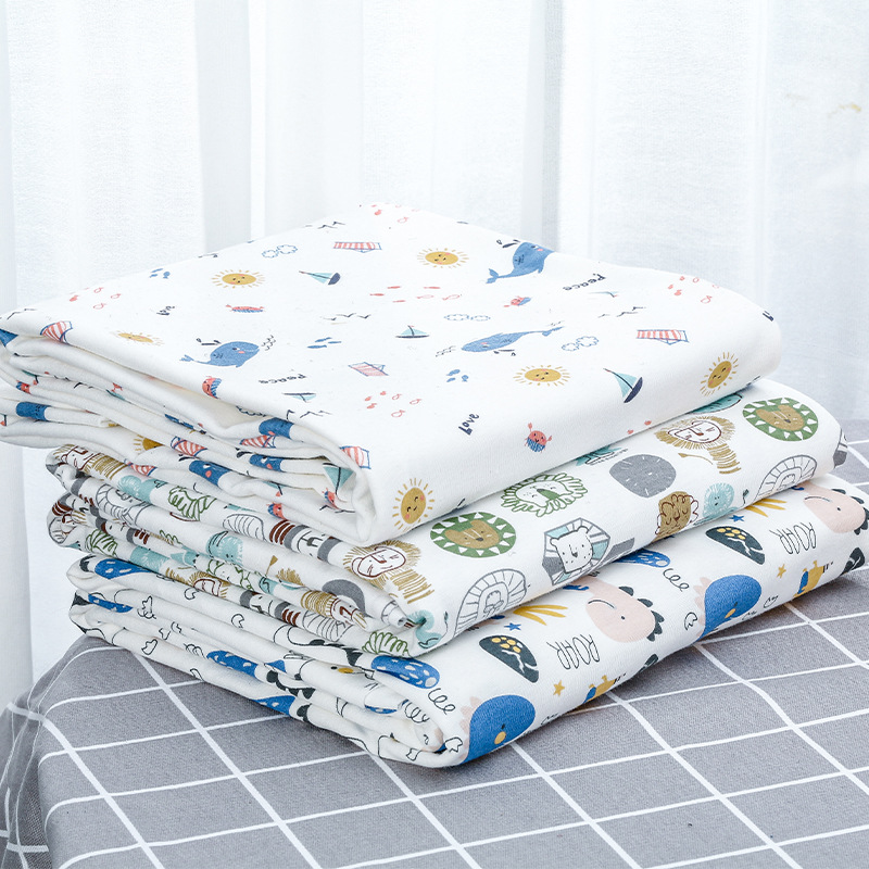 Cotton Printed Fabric 40 Count Pure Cotton Spot Wholesale Textile Cloth Baby Knitted Clothing Fabric Floral