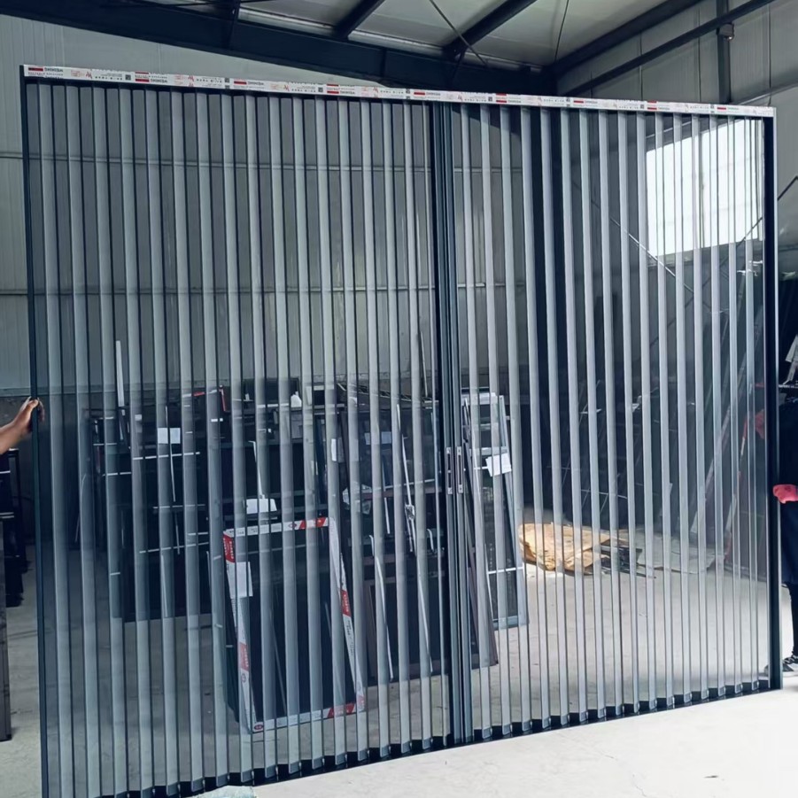 Diamond Folding Aluminum Alloy Flat Mesh Door for Home and Commercial Use, Custom Folding Screen Door