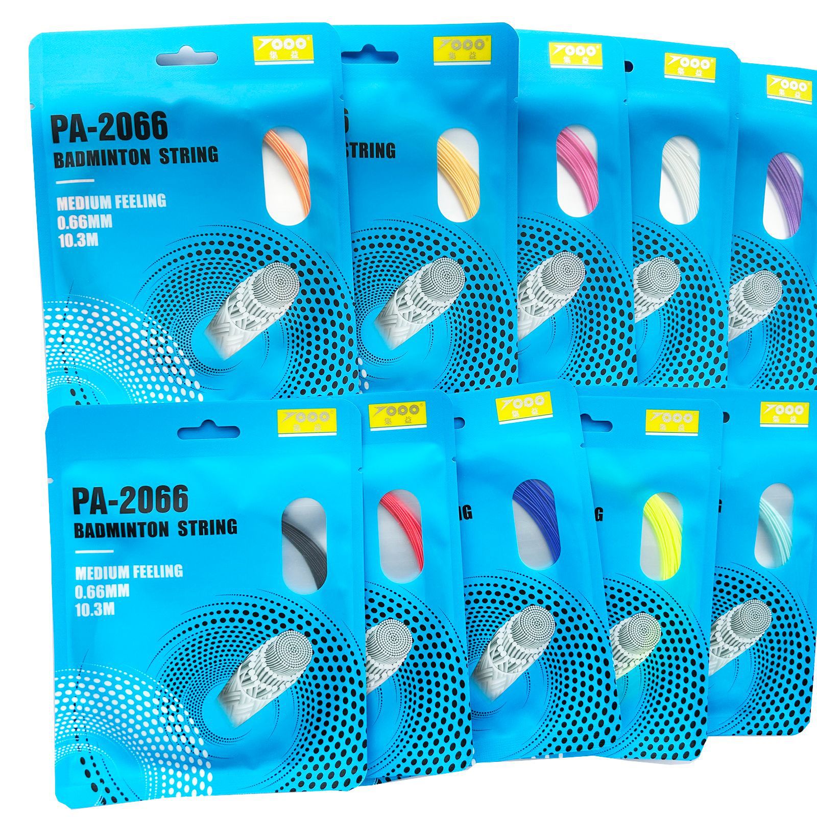 Jiyi PA-2066, нить для бадминтона 0.66мм, прочная для новичков