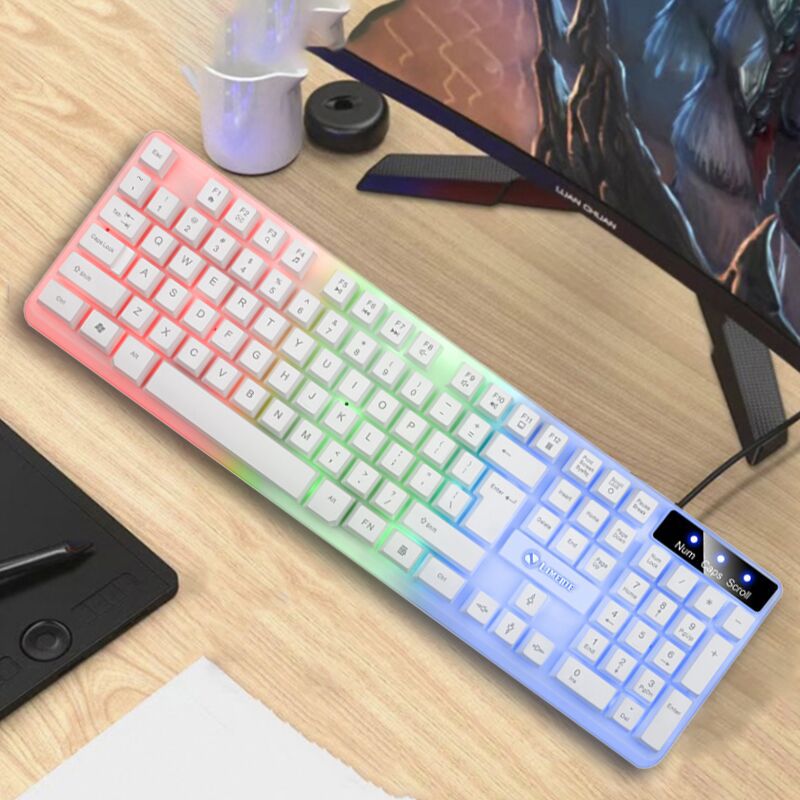 Limei Gtx350 Luminous Keyboard and Mouse Set Suspended Keyboard Mechanical Feel E-Sports Game Mouse and Keyboard Set