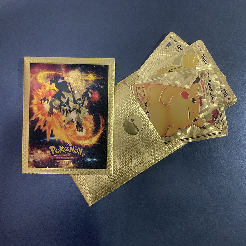 Cross-border Explosions Baokemeng Gold Foil Card Pokemon Card Pokemon Card Pokemon Card