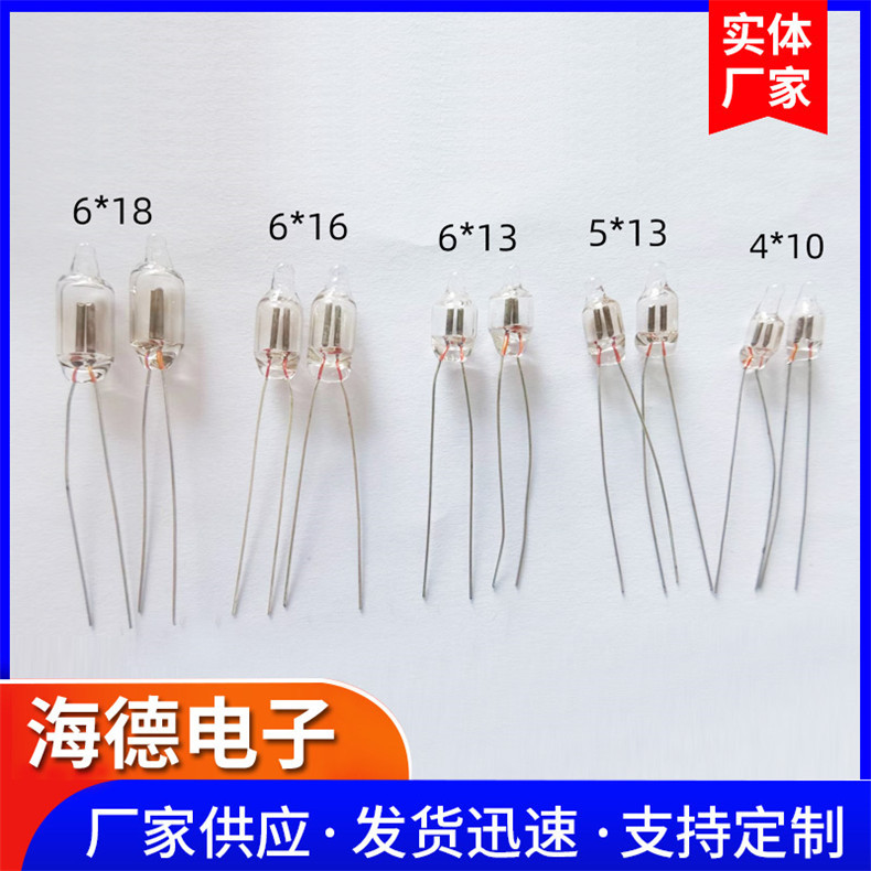 Supply Germanium Lamp Deep Processing NE-2 Germanium Lamp Plus Resistor Bulb 6 * 18 Germanium Lamp Indicator Tantalum Lamp Connected to the Resistor