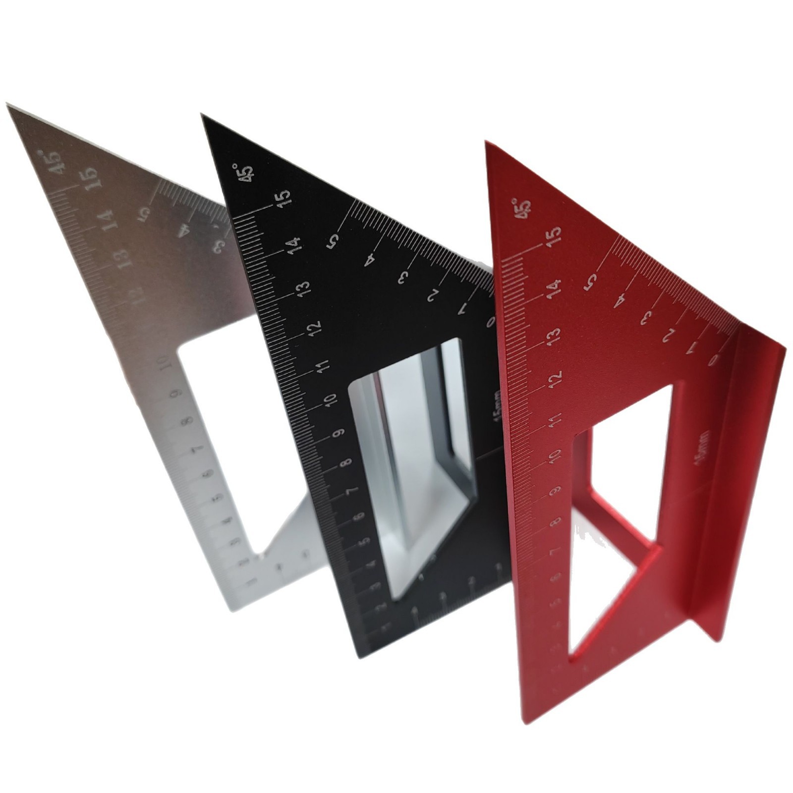 Woodworking T-Type Marking Gauge Multi-Functional Angle Ruler Aluminum Alloy 45 Degree 90 Degree Ruler Portable Guide Ruler Woodworking Tool