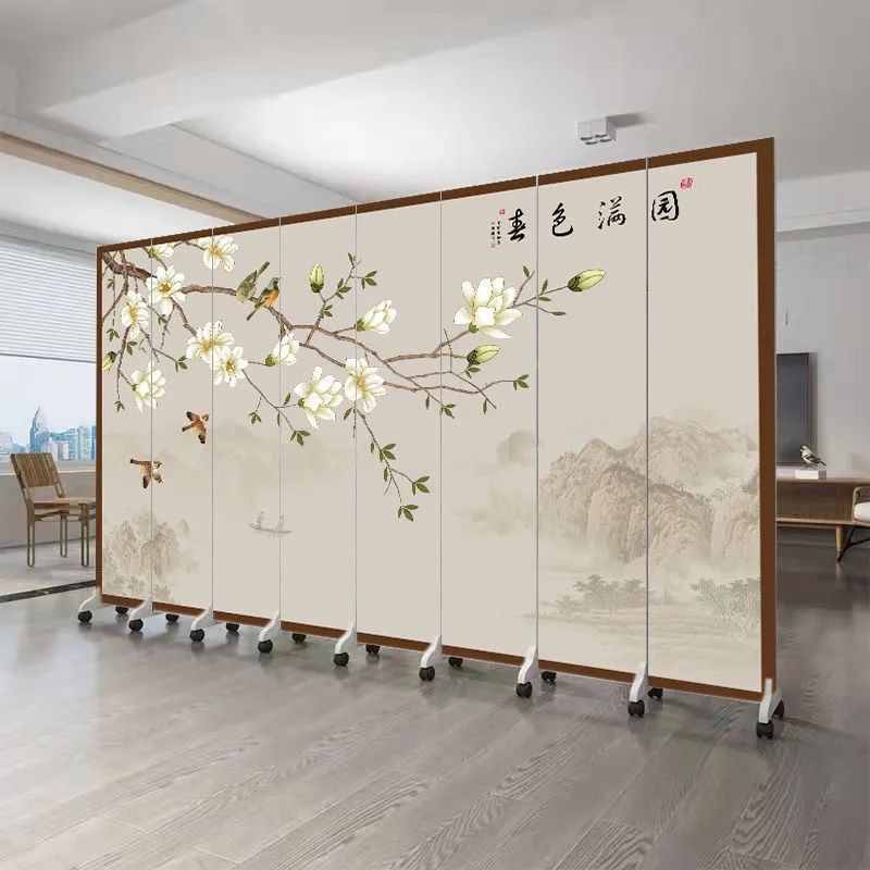 Screen partition living room entrance is facing the door Chinese porch bedroom foldable wall shielding mobile landscape painting screen