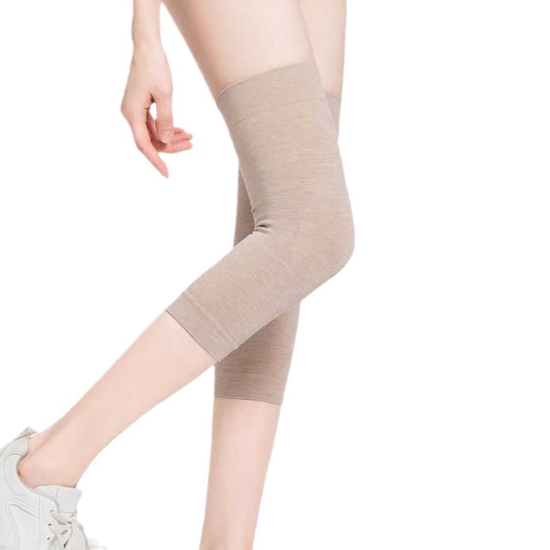 Summer men's and women's air conditioning color cotton warm knee protector leg protector light breathable cotton seamless joint warm non-slip extended