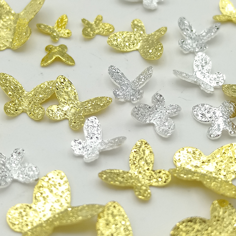 Metal Butterfly Nail Art Jewelry Golden Silver Smart Small Butterfly Three-dimensional Rivet Bow Nail Sticker Jewelry