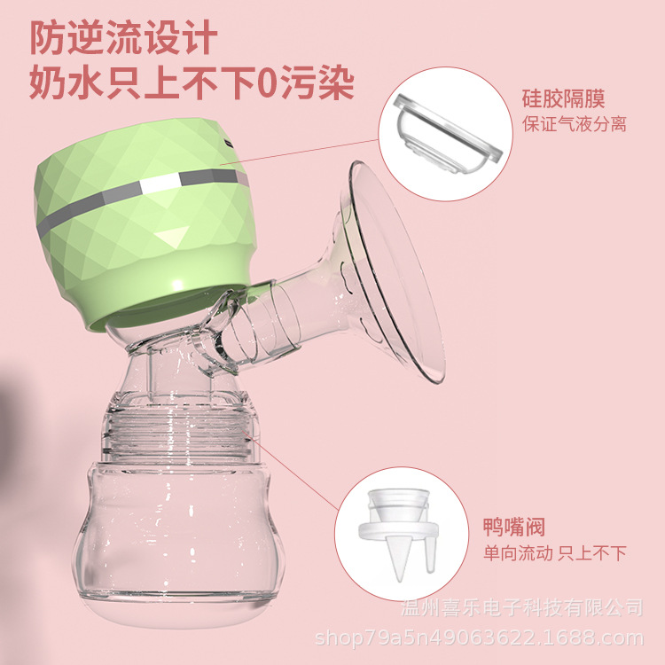 Electric Breast Pump Milk Extractor for Pregnant Women and Postpartum Women with Large Suction Mute Fully Automatic Massage Milk Extractor