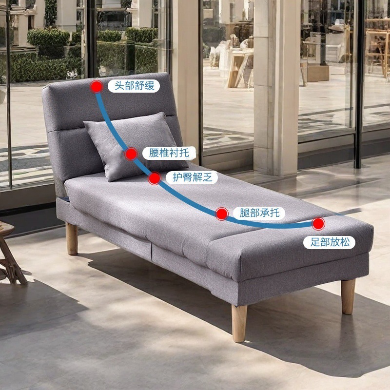 Chaise Lounge Separate Recliner Bedroom Living Room Chaise Lounge Folding Widening Splicing Bed Small Apartment Bedside Chaise Lounge Factory