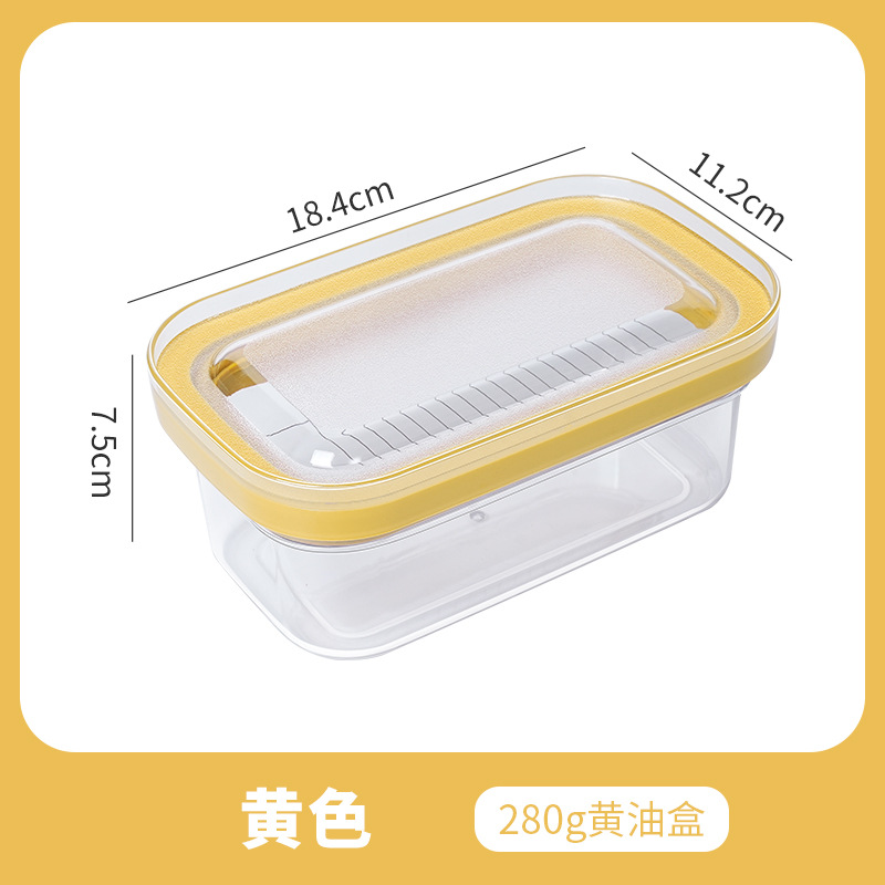 Amazon Cross Border Sealed Butter Cutting Box Cheese Storage Box Cheese Fresh-keeping Box with Lid Storage Box Butter Box