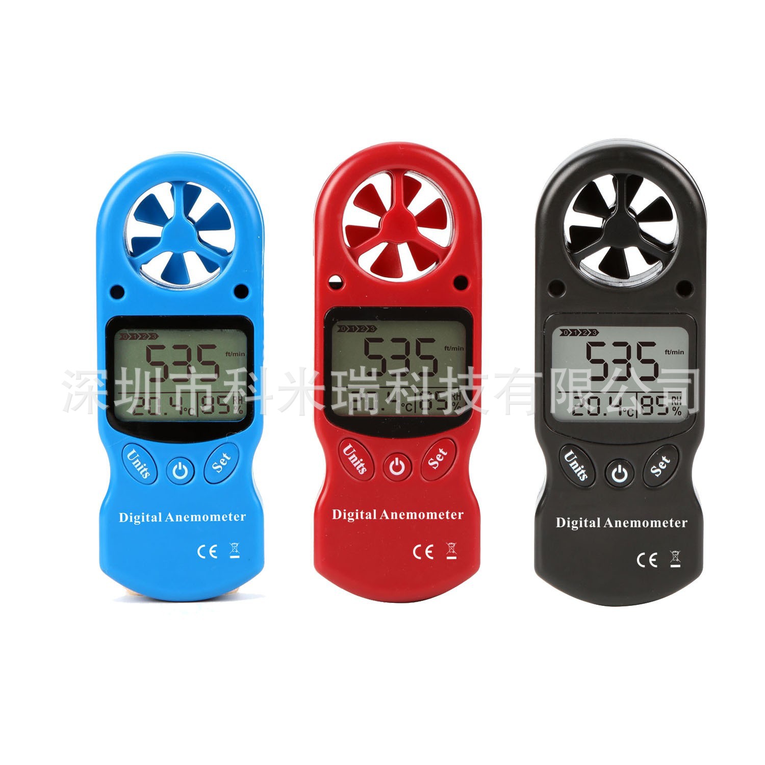 New mini handheld multifunctional digital hygrometer anemometer anemometer wind speed measuring instrument