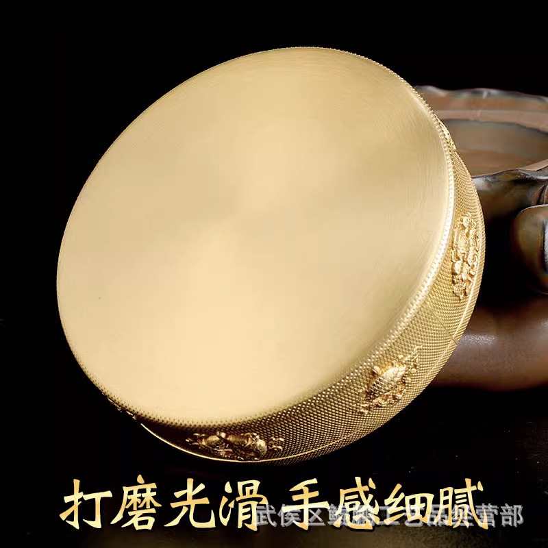 Copper Manza Plate Tray Buddhist College Design Repair for Manza Plate Xizang Copper Manza Tea Luo small size Manza Plate