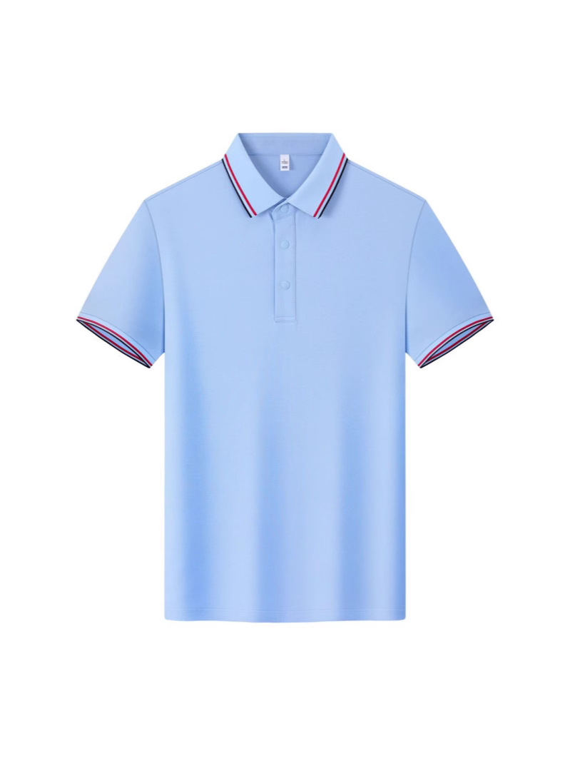 High-End European Size Polo Shirt Custom Printed Logo Group Corporate Workwear Lapel Advertising Cultural Shirt Short-Sleeved T-Shirt