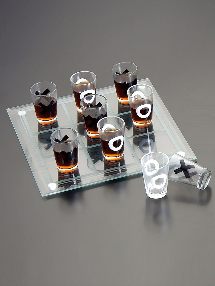 [Wholesale] XO Jiugong game chess 22*22cm glass board table desktop board game