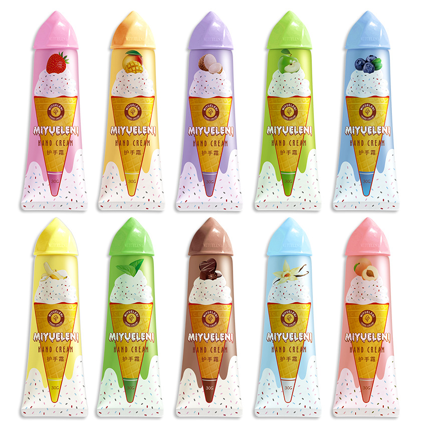 Mixiaoloni ice cream cone hand cream 30g hydrating non-greasy moisturizing refreshing online live broadcast supply batch