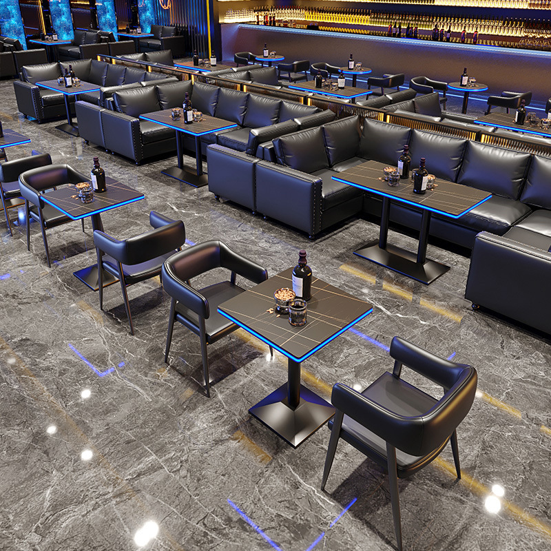 Прямые продажи завода Ночной клуб Барбекю Комбинация стола и стульев для западного ресторана