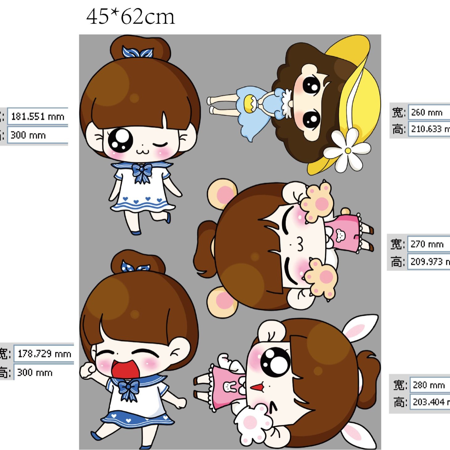 Heat Transfer Printing Couple T-Shirts Parent-Child Cartoon Anime Heat Transfer Wholesale Custom Clothing Parent-Child Outfits Printing