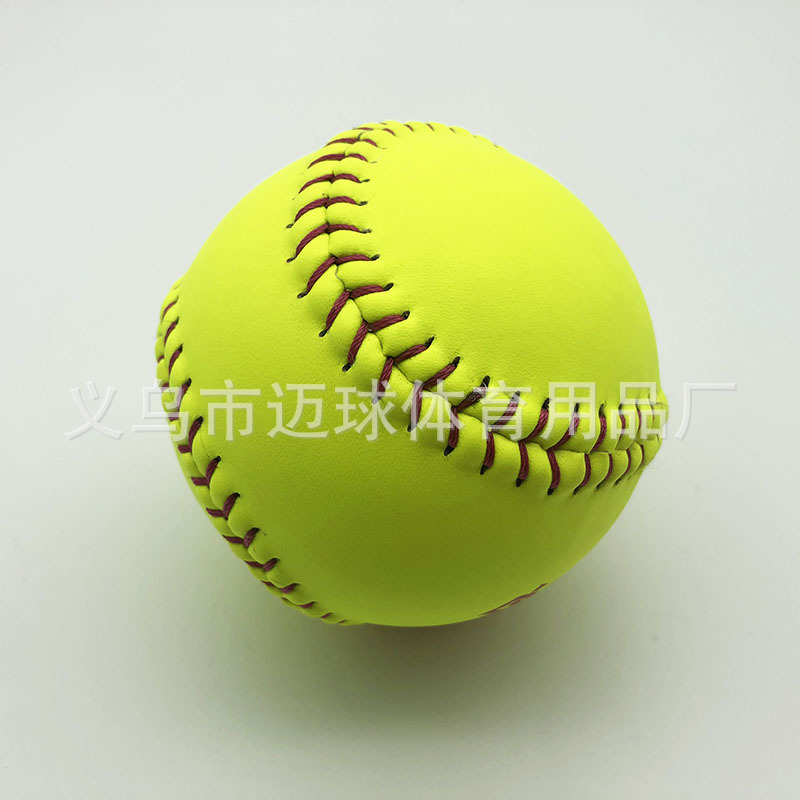 In stock supply 12inch PVC wooden core blank no pattern yellow green hard softball support one-piece delivery