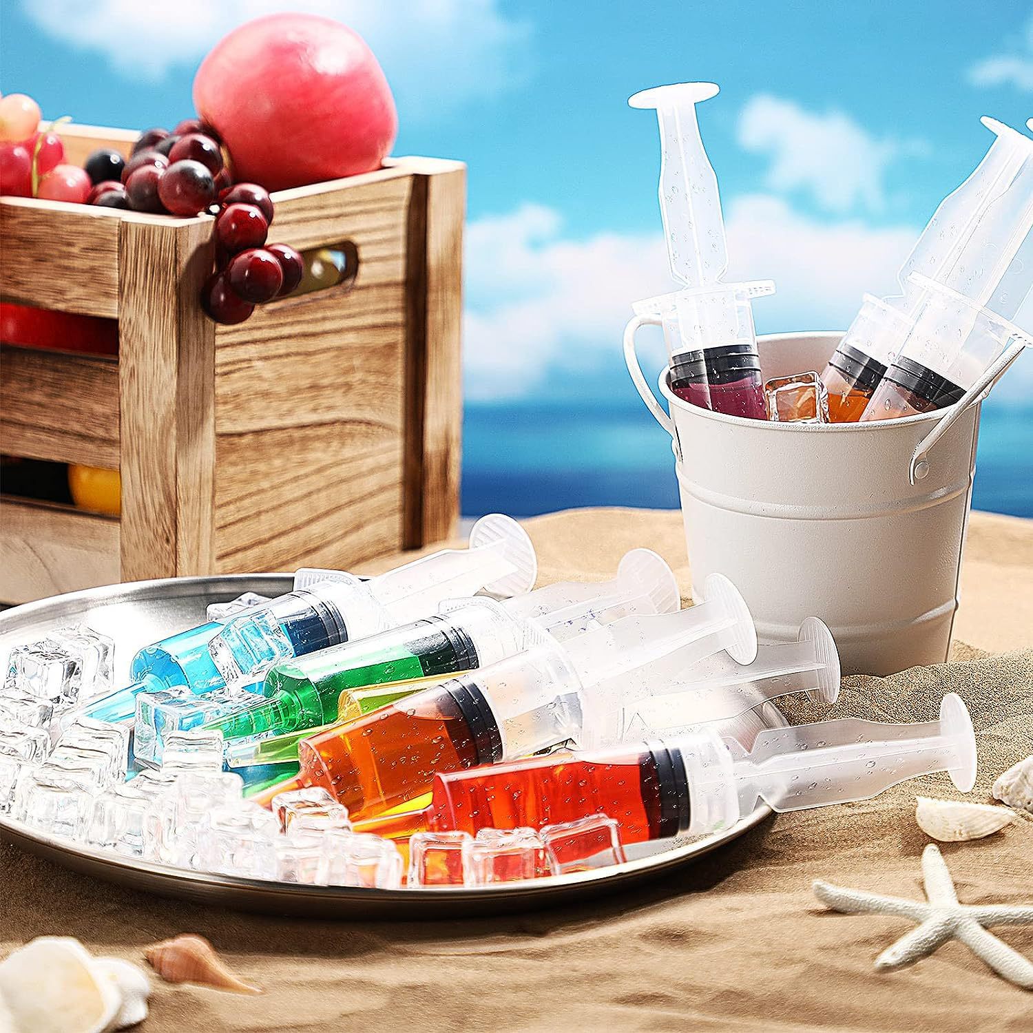 Cross Border in stock No Printing Syringe Food Grade Plastic Syringe Halloween Thanksgiving 10ml,20ml.45m