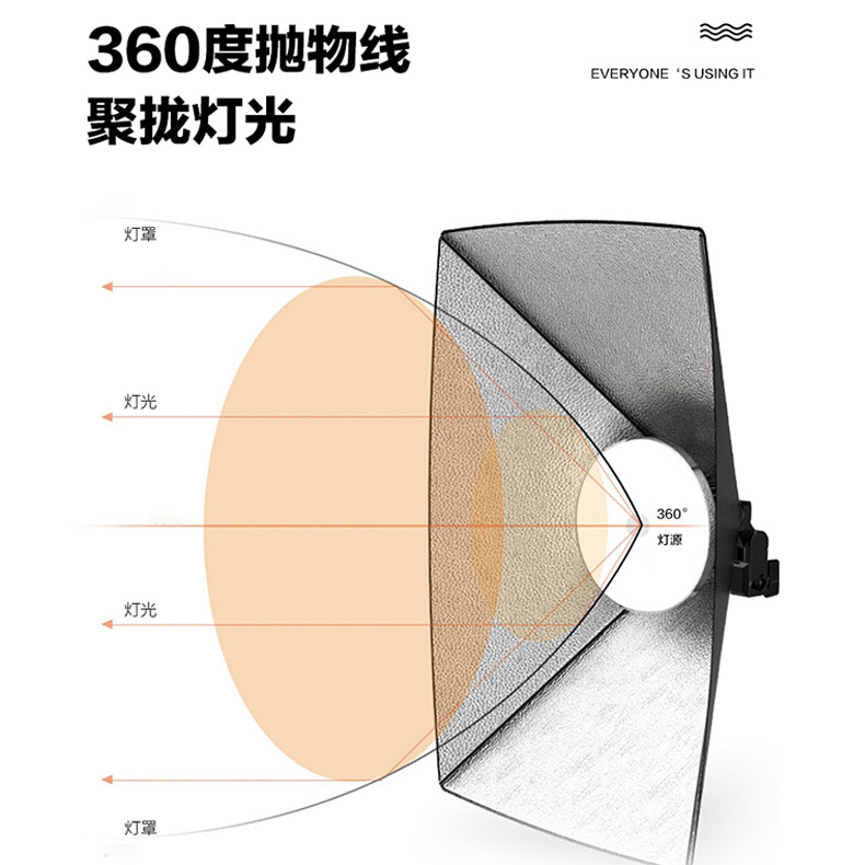 50*70cm Soft Light Box Outdoor Portable Photography Light Fill Light Studio Live Broadcast Small Shooting Soft Light Box