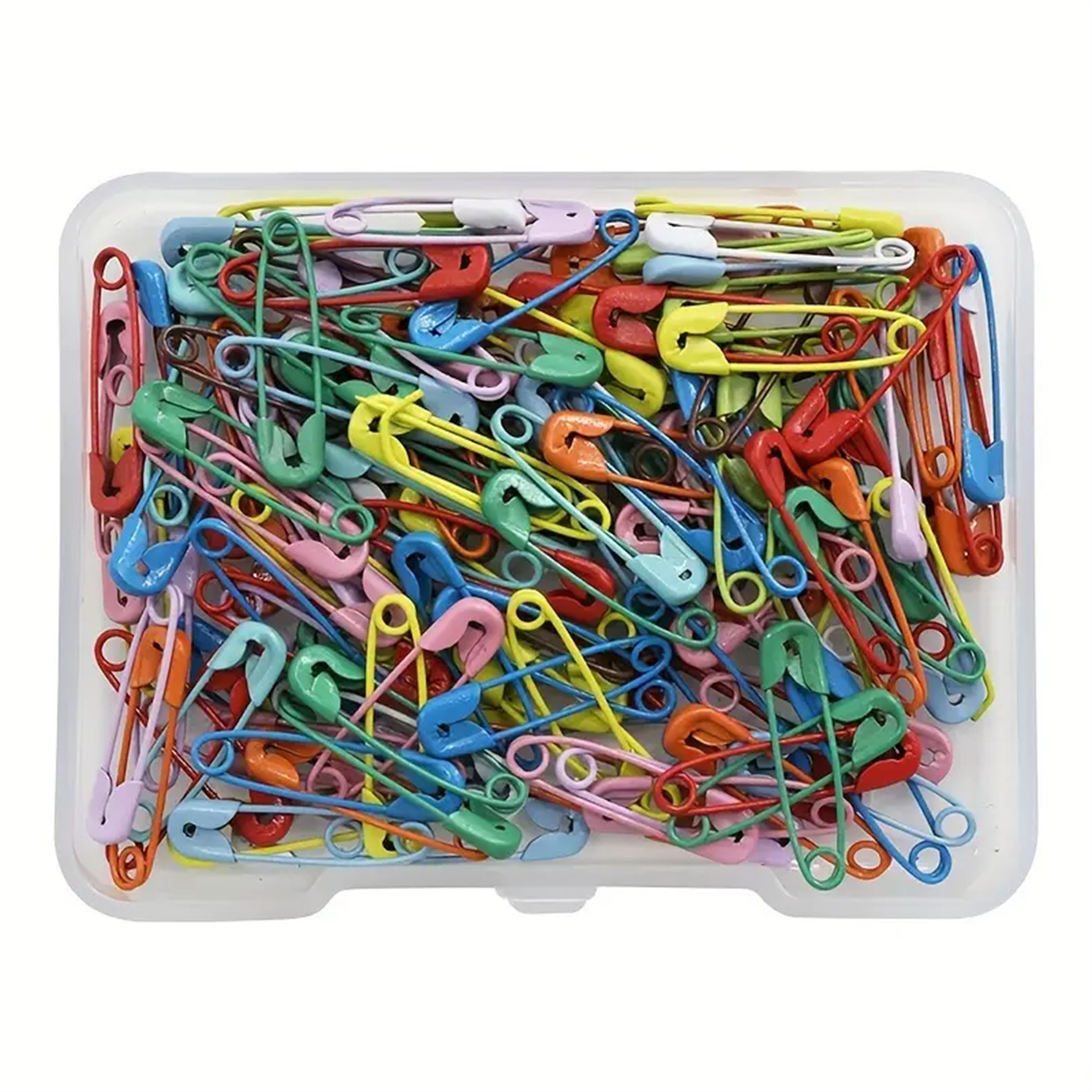 150 Pieces of Portable Flat Boxed Multi-Color Small Size Safety Pins 19mm Long Household Decorative Fixed Small Safety Pins