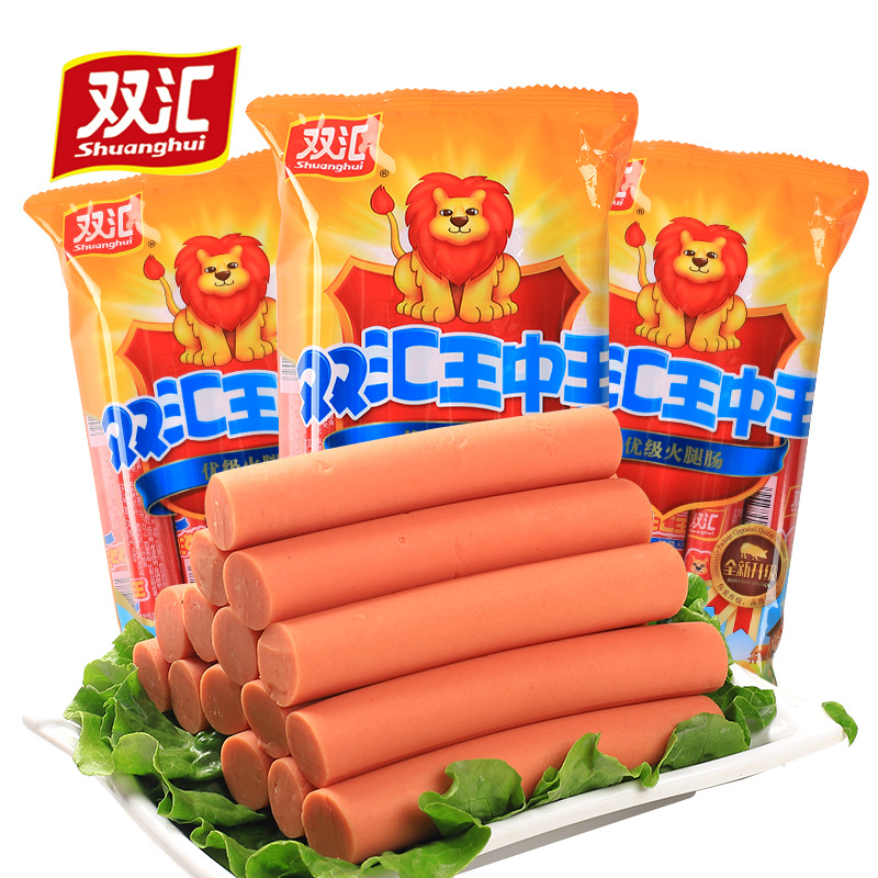 Wholesale Shuanghui King of Kings Ham Sausage Snack Snack Bagged Instant Noodles Partner Ham Sausage Barbecue Ham