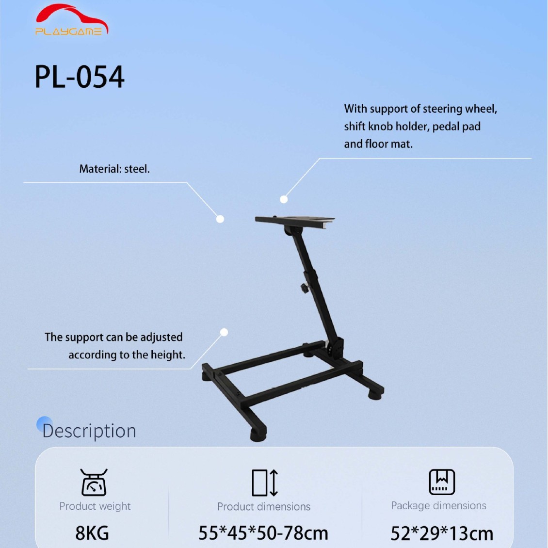 высококачественный каркас симулятора вождения гоночного руля, подходит для каркаса игрового руля