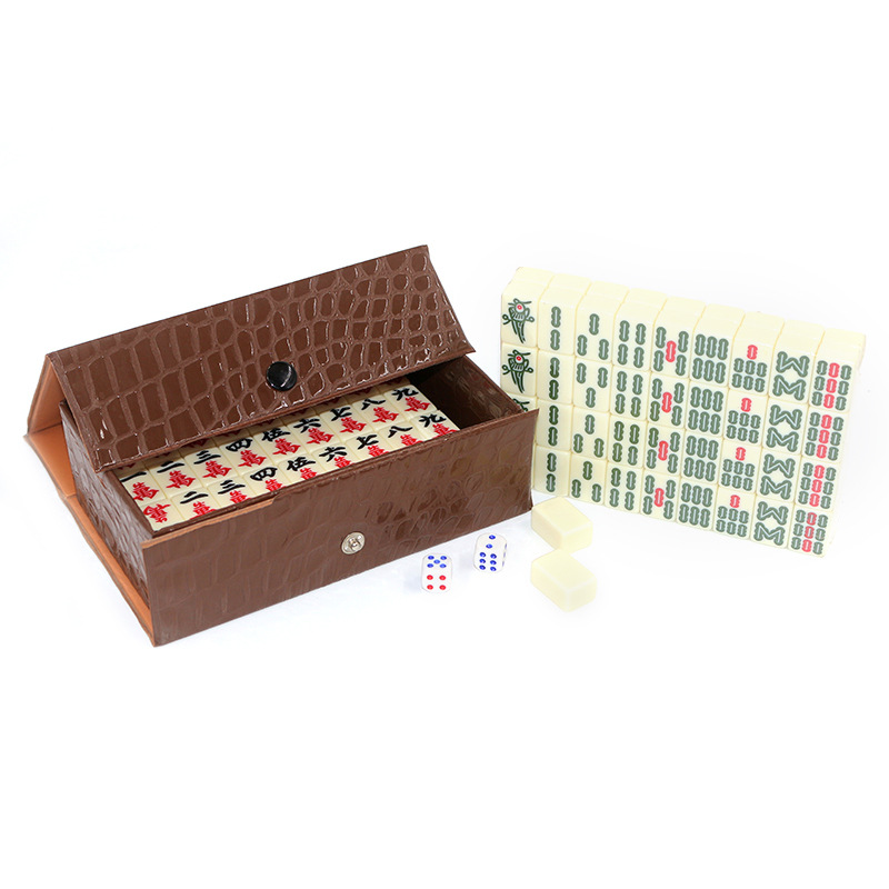Прямые поставки от производителя маленький маджонг изысканная змеинная кожа карманный портативный мини-туристический маджонг