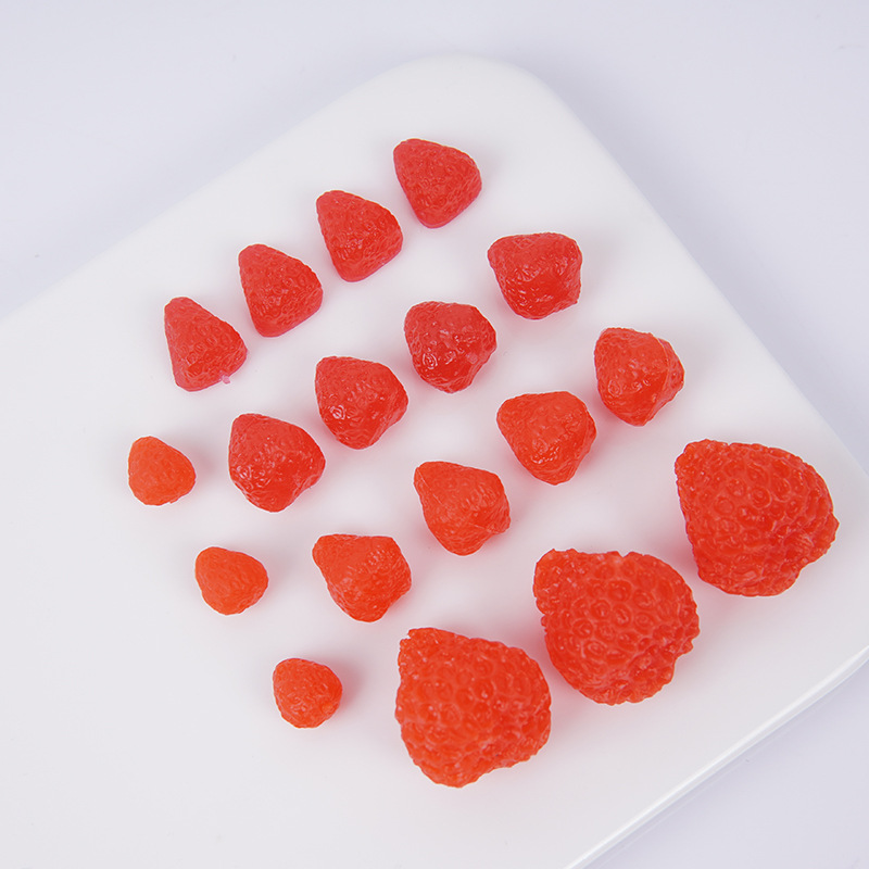 Miniature Food Toy Artificial Mini Strawberry DIY Dessert Cake Small Fruit Decoration Accessories Doll House Model Ornaments