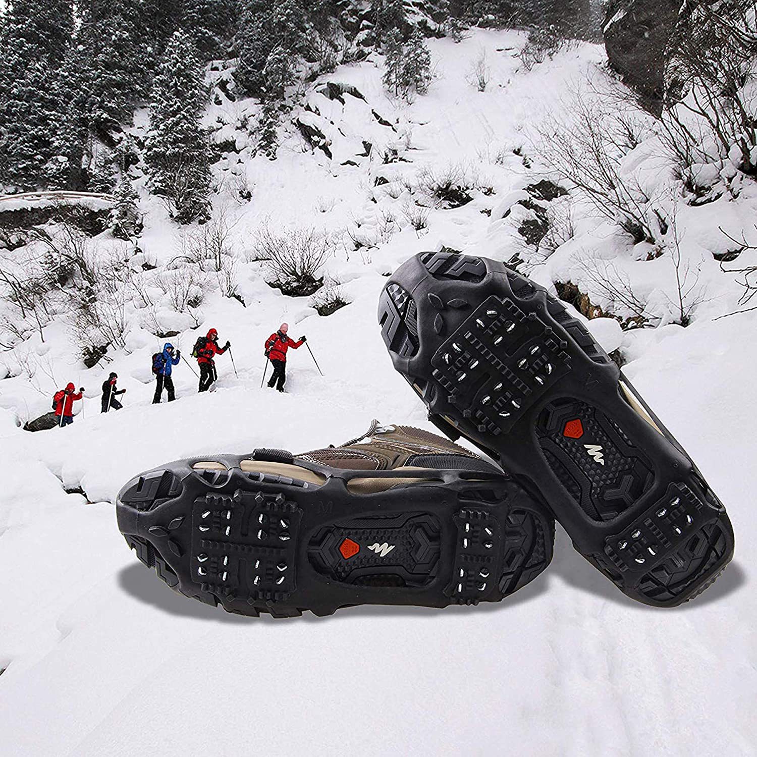 24 Tooth Ice Claw Snow Non-slip Shoe Cover TPE Material Fishing Snow Ice Mountaineering Supplies Winter Essential