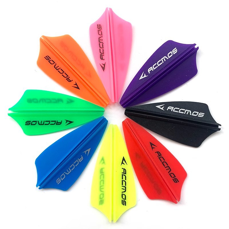 Bow and Arrow feather ACC shield feather 1.75 inch arrow feather high elastic plastic feather archery accessories
