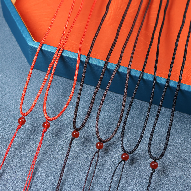 Тонкая шнурок для подвески кулона из нефрита