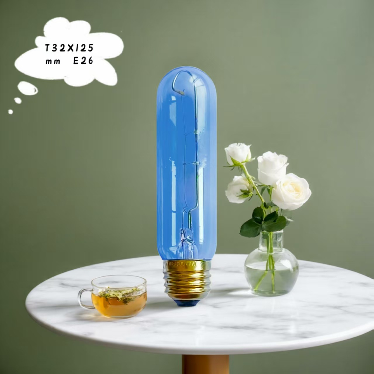 Manufacturer Supplies 120V40W T10 E26 Screw Light Blue Bulb Range Hood Bulb Refrigerator Bulb Lighting