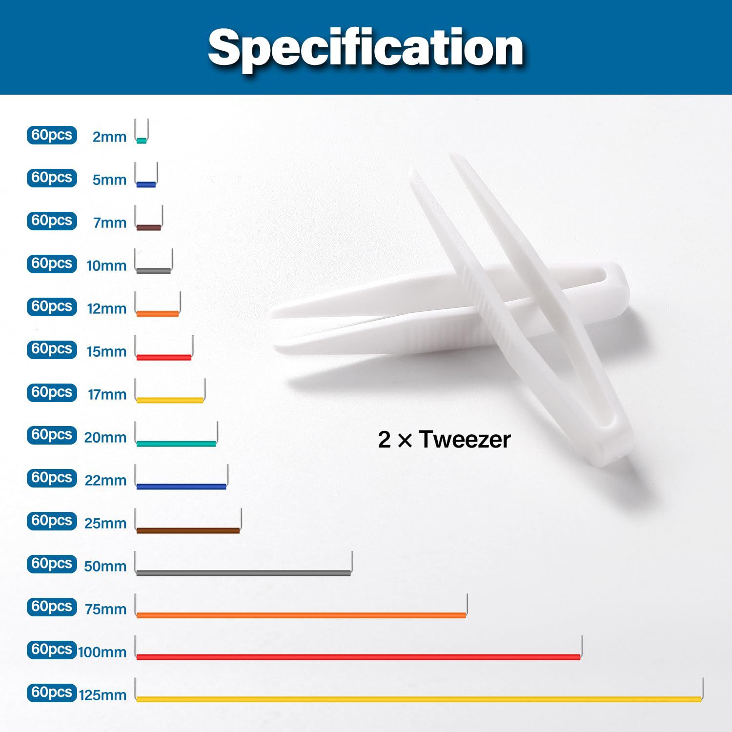 Voogenzek 840 Stücke U-Form Breadboard Steckbrücken, Elekt