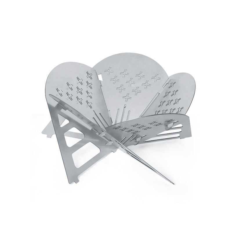 Outdoor Lotus Burning Terrace Courtyard Bonfire Rack Picnic Barbecue Oven Heating Stove Folding Firewood Oven Charcoal Carbon Oven