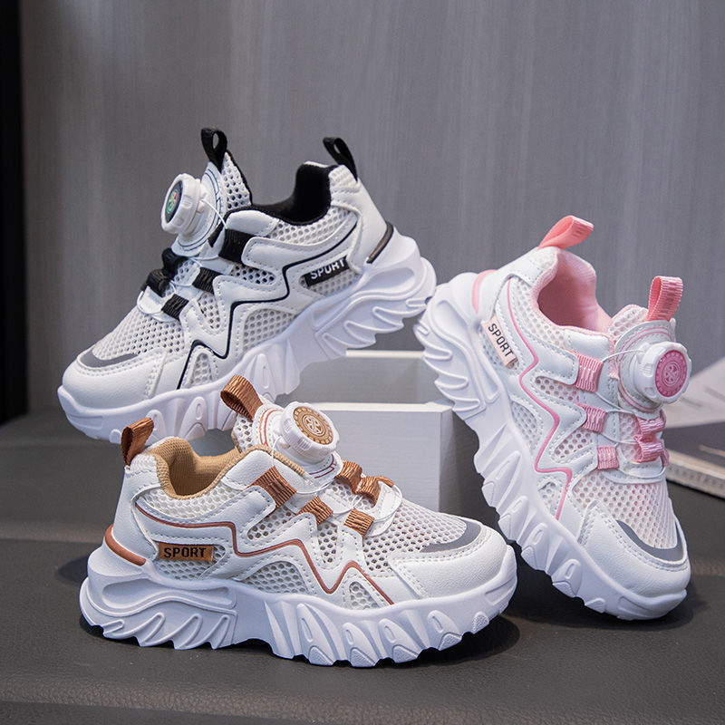 [Colorful Choices] Children's Single Mesh Sports Shoes 2025 Summer New Boys Hollow Breathable Mesh Shoes Girls