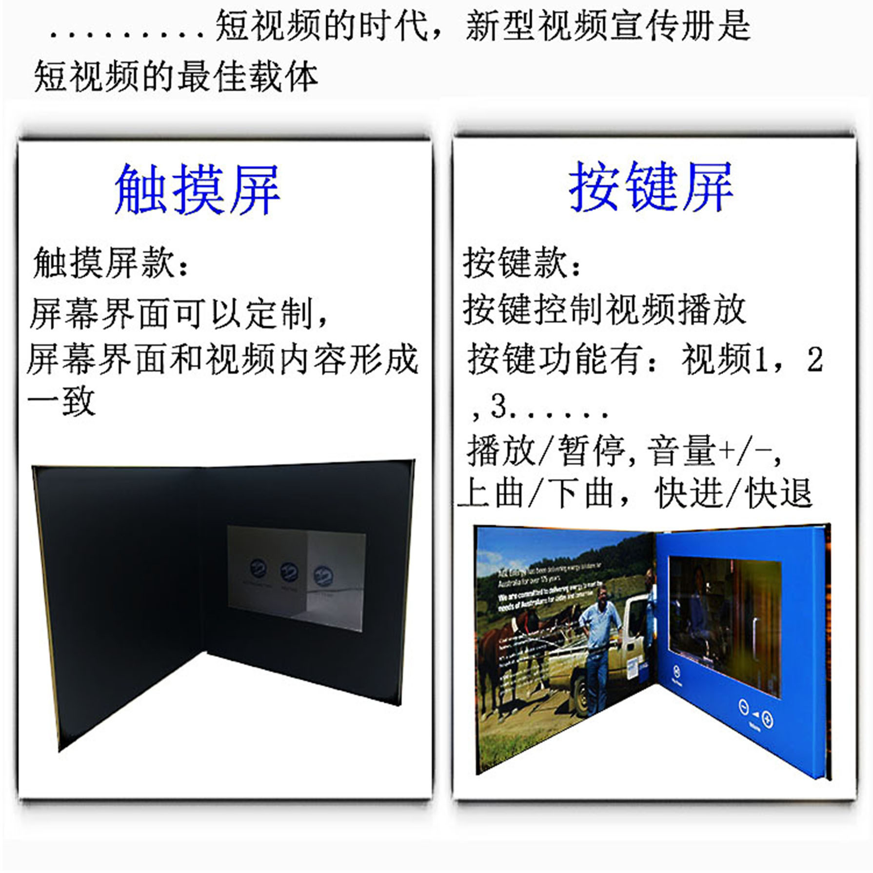 10inch Electronic Video Brochure Cross Border Lcd Electronic Advertising Album Greeting Card Creative Gift Electronic Album