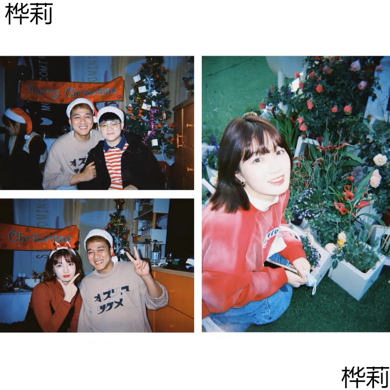 Free Shipping Japanese-Style Illustration Disposable Film Camera Black and White Color Film Point-And-Shoot with Flash Brand New