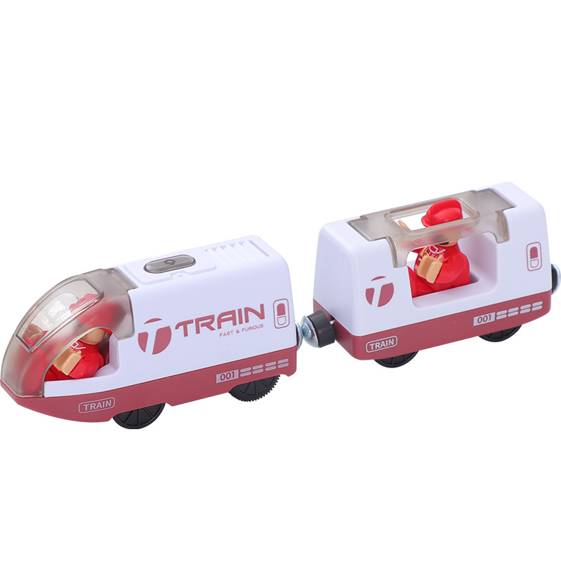 Children's electric train with driver charging suit compatible with Thomas brio Mickey Rabbit wooden track toy
