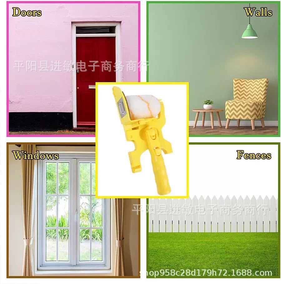 Multifunctional Paint Brush, Trimming and Color Separation Roller Brush, No Dead Ends, Fine Hair Brush, Paint Latex Paint Tool, Wall Color Separation Brush