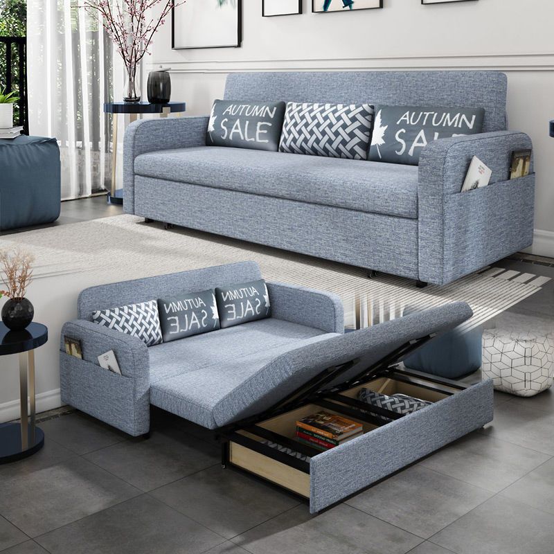 Foldable Sofa Bed Dual-use Economical Small Apartment Living Room Multi-functional Three-person Simple Rental Room Single Double Bed