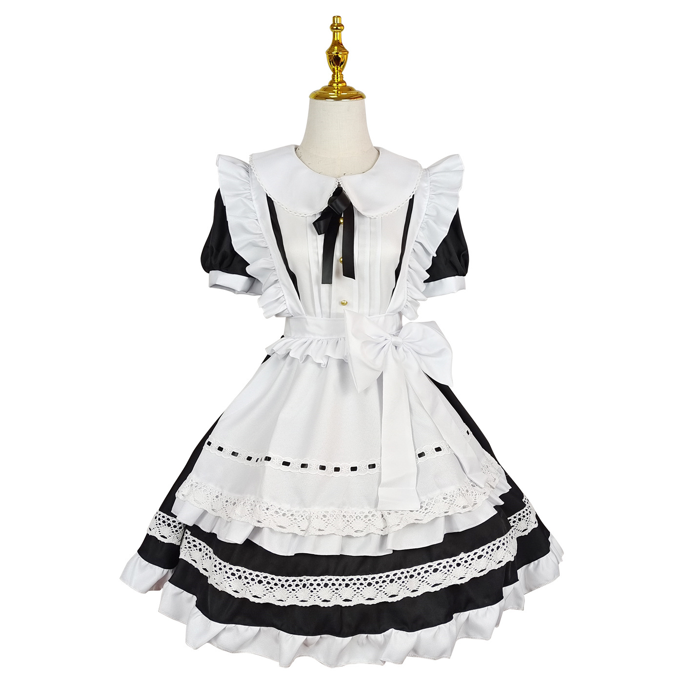 Traditional Maid Long Skirt Long-Sleeved Maid Outfit Transvestite British Butler Cosplay Japanese Style Uniform Cute Dress