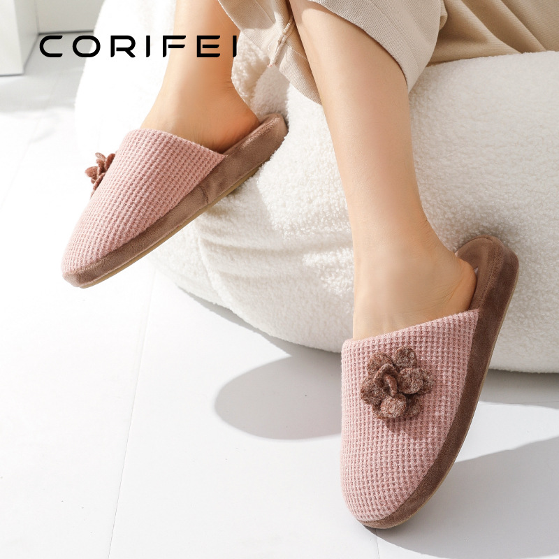 CORIFEI Family Liv женские нескользящие простые домашние весна осень и зима indoor толстые тапочки DS-32633