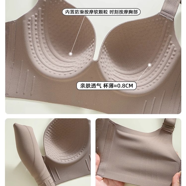 Underwear Underwear for Women's Large Chest and Small Gathered Anti-sagging plus size Adjustable Straightening Bra